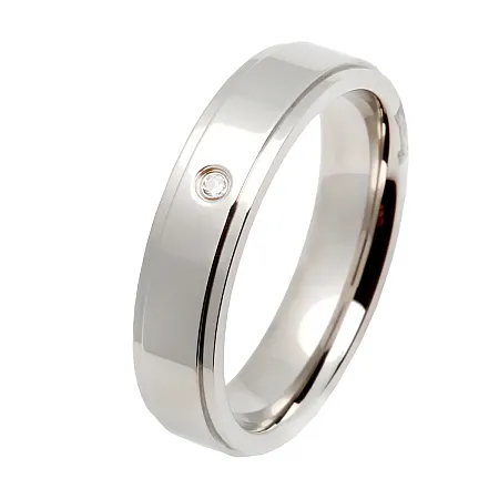 silverline, Γυναικεία Βέρα με ζιργκόν από Ανοξ. Ατσάλι