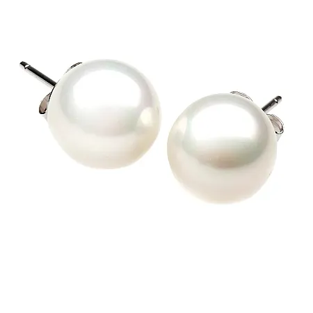 Σκουλαρίκια με πέρλα 12 χιλιοστών, ασημένια, γυναικεία,silverline