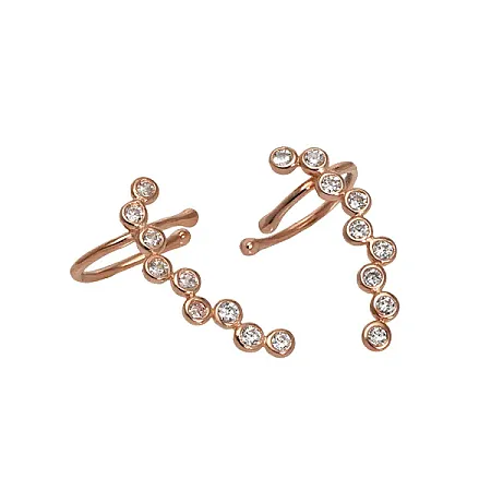 Σκουλαρίκια γυναικεία ασημένια με ζιργκόν, silverline, 0130518303