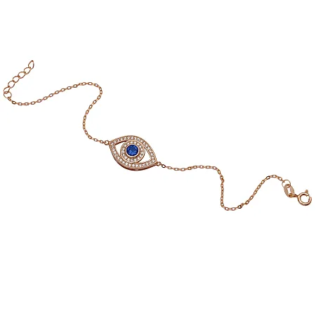 silverline, Ασημένιο Γυναικείο Βραχιόλι με μάτι βασκανίας