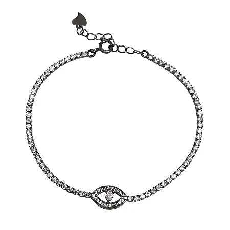 silverline, Ασημένιο Γυναικείο Βραχιόλι με μάτι βασκανίας