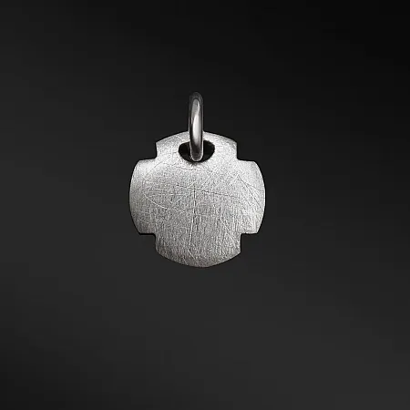 TRIBUTE, 925ασημένιο, αντρικό, μενταγιόν- σταυρός με άσπρο επιπλατίνωμα