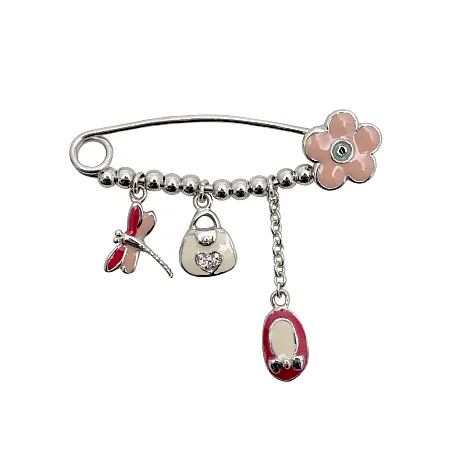 woofie, ασημένια, παιδική, καρφίτσα για νεογέννητα κορίτσια με σμάλτο, επιπλατινωμένη -0730134201