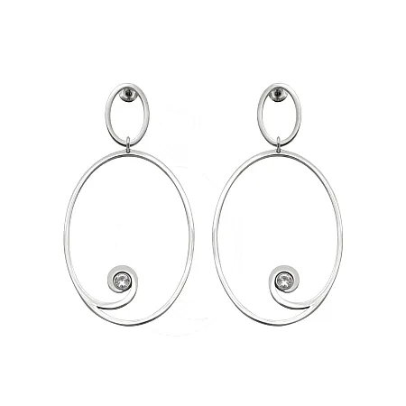 silverline, γυναικεία ,σκουλαρίκια, από, ανοξείδωτο ,ατσάλι,