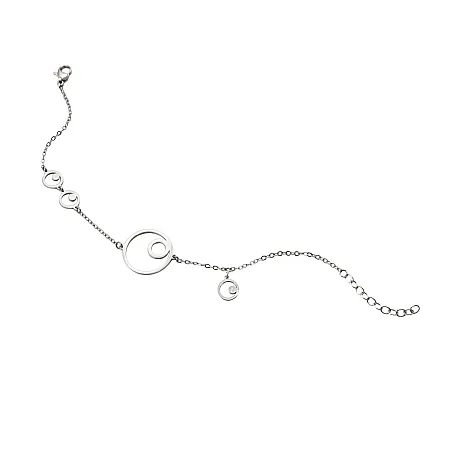 silverline,γυναικείο ,βραχιόλι ,από ,ανοξείδωτο, ατσάλι με άσπρο, επιπλατίνωμα