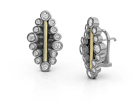 silverline,ασημένια, γυναικεία, σκουλαρίκια, με stand clip, λευκό, ζιργκόν, φλούδα, χρυσού, Κ18 και μαύρο, ρόδιο