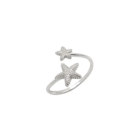 silverline, ασημένιο, γυναικείο, δαχτυλίδι, αστερίας με άσπρο, επιπλατίνωμα,