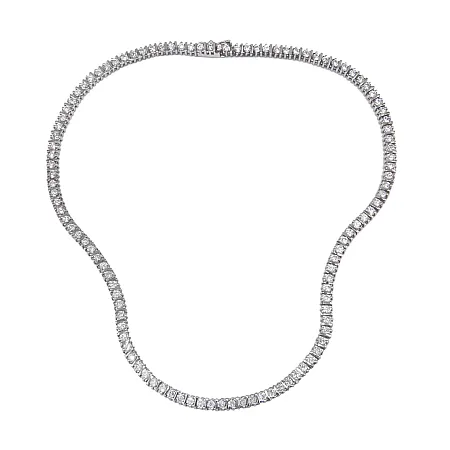 silverline, ασημένιο, γυναικείο, κολιέ, ριβιέρα με ζιργκόν, άσπρο, επιπλατίνωμα,