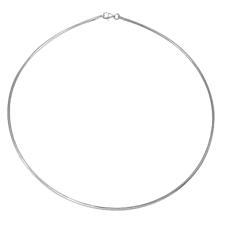 TRIBUTE, 925, ασημένια, καδένα, unisex, 42cm, λαιμαριά, 1.2mm με άσπρο, επιπλατίνωμα, χωρίς, νικέλιο,