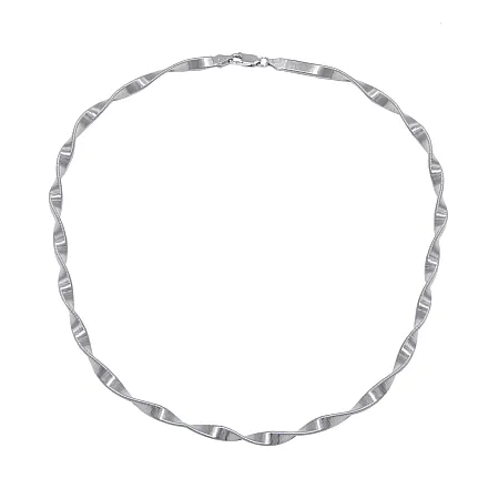 TRIBUTE, 925, ασημένια, καδένα, unisex, 42cm, λαιμαριά, 4mm με άσπρο, επιπλατίνωμα, χωρίς, νικέλιο,