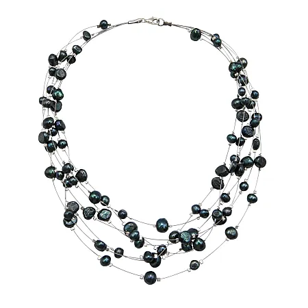 silverline, ασημένιο, γυναικείο, κολιέ με μαργαριτάρια, άσπρο, επιπλατίνωμα,