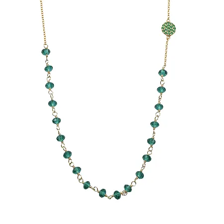 silverline, ασημένιο, γυναικείο, κολιέ με κρύσταλλους, ζιρκόν, κίτρινο, επιχρύσωμα,