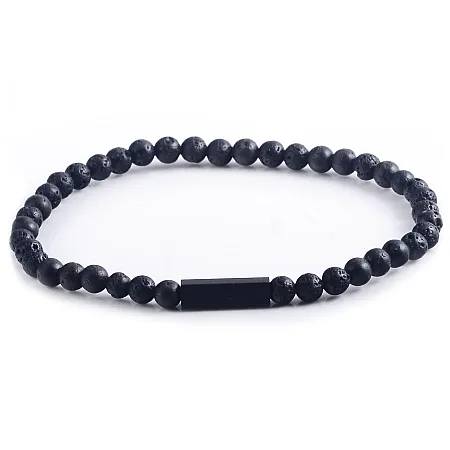 Ανδρικό βραχιόλι με λάβα & ανοξείδωτο ατσάλι, TRIBUTE,0230444201