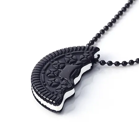 Κολιέ unisex, μπισκότο από ανοξείδωτο ατσάλι, 80 εκατοστά μήκος, TRIBUTE