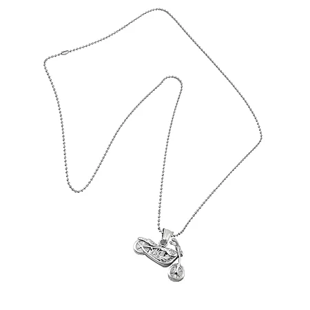 Κολιέ με μηχανή χάρλεϊ,unisex από ανοξείδωτο ατσάλι, 80εκατοστά, TRIBUTE