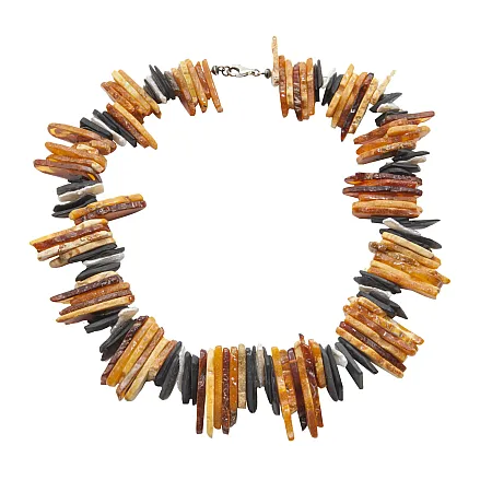 Κολιέ με κεχριμπάρια, μαργαριτάρια & 925 ασήμι, γυναικείο, χειροποίητο, silverline