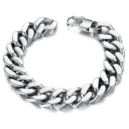 Ανδρικό βραχιόλι καδένα από ανοξείδωτο ατσάλι 20,5 εκατοστών,TRIBUTE, 023045071